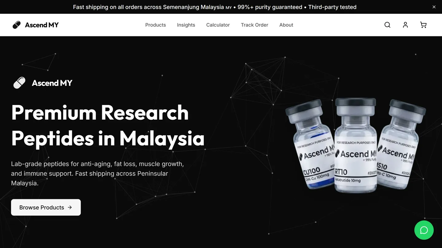 Premium Research Peptides in Malaysia — the hero