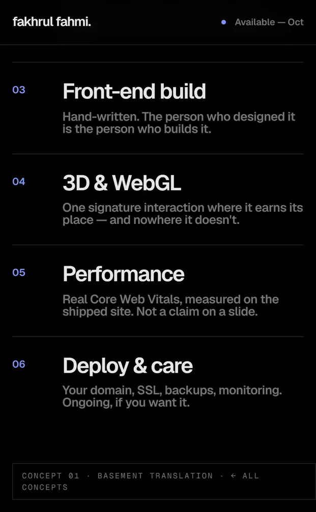 Phone: capabilities, numbered