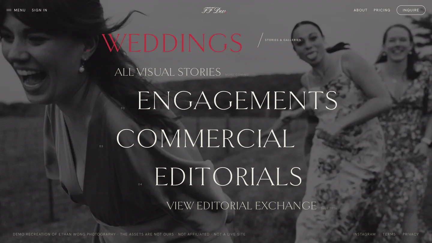 Weddings under the cursor